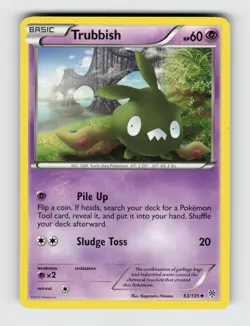 Trubbish 63/135 Uncommon Plasma Storm Pokemon 2013 Lightly Played - Image 1
