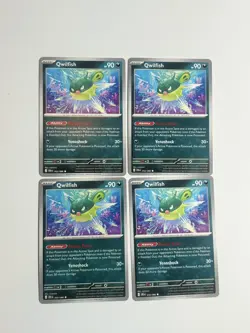 4x Qwilfish 052/086 Common ME04: Chaos Rising Pokemon Near Mint Playset - Image 1