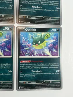 4x Qwilfish 052/086 Common ME04: Chaos Rising Pokemon Near Mint Playset - Image 4