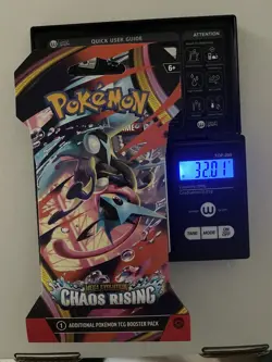 HEAVY! 🔥32.01g🔥Chaos Rising Pokemon TCG Sleeved Booster (SEALED) - Image 1