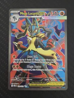 Pokemon TCG Holo Ultra Rare Full Art Mega Lucario EX 160/132 - Image 1