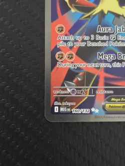 Pokemon TCG Holo Ultra Rare Full Art Mega Lucario EX 160/132 - Image 3