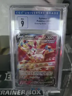 CGC 9 Sylveon V Alt Full Art Holo Ultra Rare Evolving Skies 184/203 2021 EN - Image 1