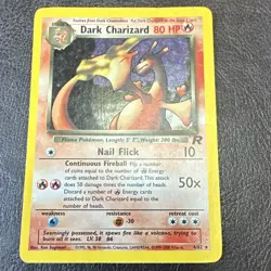 Pokemon- Dark Charizard 4/82 Team Rocket Holo Rare - MP/HP - Image 1