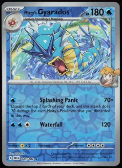 Misty's Gyarados 049/182 Rare Destined Rivals Pokemon Reverse Holo Near Mint - Image 1