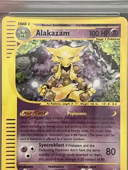 2002 Expedition Alakazam Holo Foil 1/165 WOTC E-Reader Series Pokemon PSA 3 - Image 2