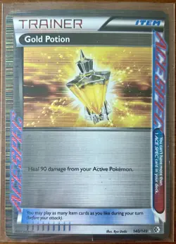Pokemon Gold Potion Trainer 140/149 2012, Holo, Boundaries Crossed, LP - Image 1