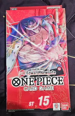 ONE PIECE TCG Edward Newgate (RED) STARTER DECK (ST-15) New Sealed Box - Image 1