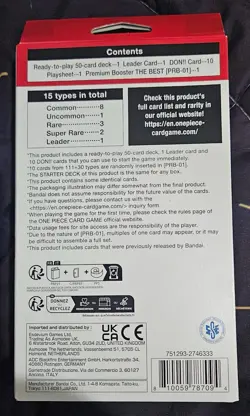 ONE PIECE TCG Edward Newgate (RED) STARTER DECK (ST-15) New Sealed Box - Image 3