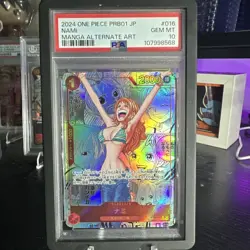 Nami One Piece PRB01 The Best OP01-016 Holo Manga Alt Art Parallel PSA 10 JP - Image 4