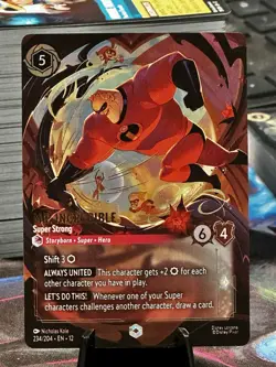 Disney Lorcana Wilds Unknown Mr Incredible Super Strong Enchanted 234/204 - Image 1