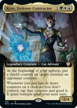 ~ Kros, Defense Contractor (Extended Art) ~ NM ~ ~ MTG ~ - Image 1