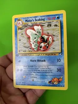 Misty’s Seaking 55/132 1st Edition Gym Heroes Pokemon Card LP+ - Image 3