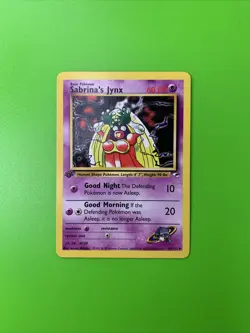 Sabrina’s Jynx 59/132 1st Edition Gym Heroes Pokemon Card LP+ - Image 1