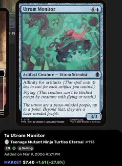 Magic: The Gathering Teenage Mutant Ninja Turtles NM Utrom Monitor (0113) - Image 1