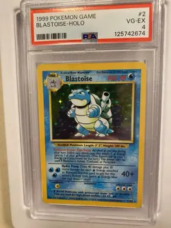 1999 Blastoise Holo Rare Pokemon Card TCG 2/102 Base Set PSA 4 Fresh Cert 🧼 - Image 1