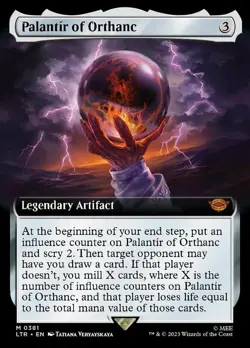 1x MTG Palantir of Orthanc - Extended Art Near Mint, English - Universes Beyond: - Image 1