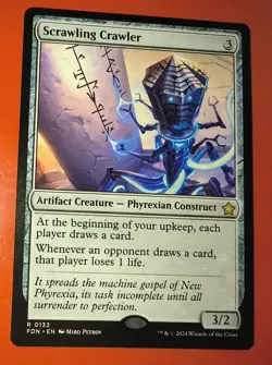 MTG: SCRAWLING CRAWLER, 0132, REGULAR FINISH, FOUNDATIONS, FDN, RARE - Image 1