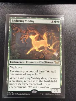 MTG Enduring Vitality (176/199) Duskmourn House of Horror Promos NM - Stamped - Image 1