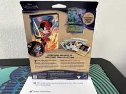 Disney Lorcana Fabled Collection Starter Set 4 Booster Packs & Promo New Sealed - Image 3