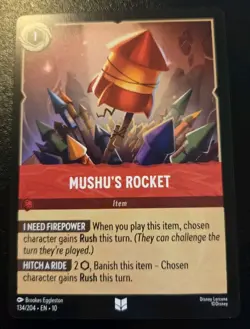 Mushu's Rocket 134/204 Uncommon Whispers In The Well Disney Lorcana TCG - Image 1