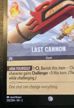 Last Cannon 202/204 Common Rise Of The Floodborn Disney Lorcana TCG - Image 4