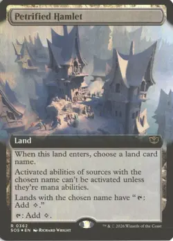 MTG Petrified Hamlet *Foil* Extended Art (0362) R Secrets of Strixhaven NM - Image 1