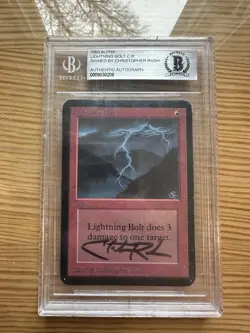 Lightning Bolt Alpha Signed By Christopher Rush - Image 1