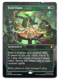 Food Chain (Borderless) 133 Holo Commander: Teenage Mutant Ninja Turtles Foil NM - Image 1