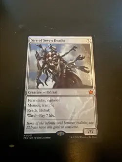 Sire of Seven Deaths Foundation Regular MTG Card in NM Condition - Image 1