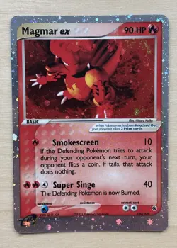 Magmar ex 100/109 Ruby & Sapphire Holo Ultra Rare English 90 HP Basic EX - Image 1