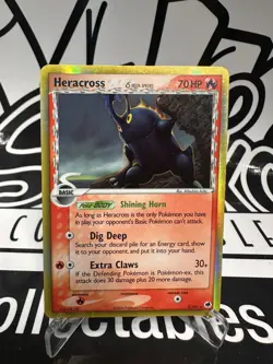 Heracross #3 HOLO Pokemon Dragon Frontiers LP - Image 1