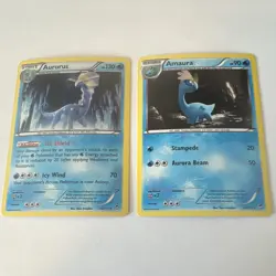 Pokemon TCG Furious Fists Amaura 25/111 & Aurorus 26/111 Lot Cosmos Holos - Image 1