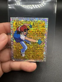 Ash Ketchum S26 Holo Gold Prism Pokemon 1999 Topps Merlin NM - Image 1