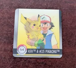 Ash Pikachu S-4 3D Pokemon Premier Edition Silver MP Holo Card - Image 1