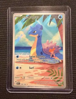 Pokemon TCG Misty's Lapras 194/182 Sv10 Destined Rivals IR Holo Full Art - Image 1
