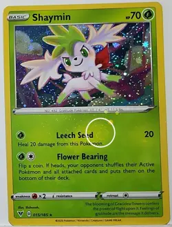 Swirl 🌀 Shaymin 015/185 Cosmos Holo Heavily Bleed Error Rare Pokemon TCG ✨ - Image 2