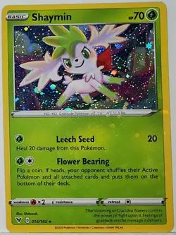 Swirl 🌀 Shaymin 015/185 Cosmos Holo Heavily Bleed Error Rare Pokemon TCG ✨ - Image 3