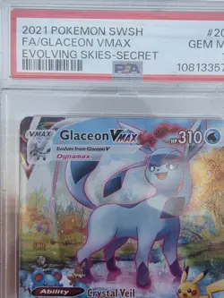 Glaceon VMAX 209/203 Evolving Skies 2021 Alt Art Secret PSA 10 GEM MINT Pokemon - Image 2