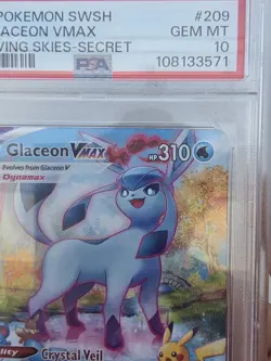 Glaceon VMAX 209/203 Evolving Skies 2021 Alt Art Secret PSA 10 GEM MINT Pokemon - Image 3