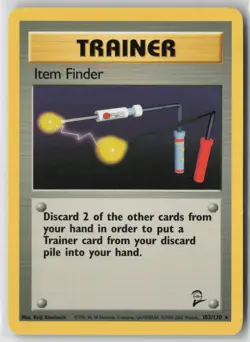 Item Finder 103/130 Rare Base Set 2 Pokemon Near Mint - Image 1