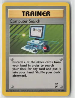 Computer Search 101/130 Rare Base Set 2 Pokemon Near Mint - Image 1