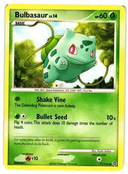 Pokemon TCG Bulbasaur 77/132 Common Secret Wonders MP - Image 1