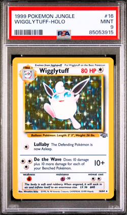 1999 Pokemon Jungle Wigglytuff Holo 16/64 PSA 9 - Image 1