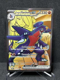 Cynthia's Garchomp ex 215/182 Ultra Rare Destined Rivals Pokemon Holo Near Mint - Image 1