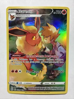 MINT – NM ~ Flareon Trainer Gallery Brilliant Stars TG01/TG30 Pokemon TCG Card - Image 1