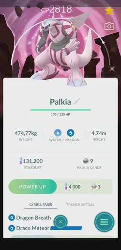 Pokemon Shiny Palkia Altered Forme - Kalos GO Tour 2026 Background - Image 1