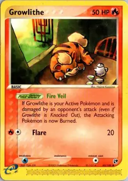 GROWLITHE 65/100 COMMON SANDSTORM POKEMON LP - Image 1
