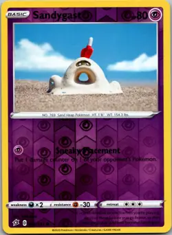 Sandygast 081/192 Common Rebel Clash Pokemon Near Mint Yuka Mori - Image 1