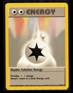 Pokemon Base Set Unlimited Double Colorless Energy 96/102 Uncommon NM - Image 1